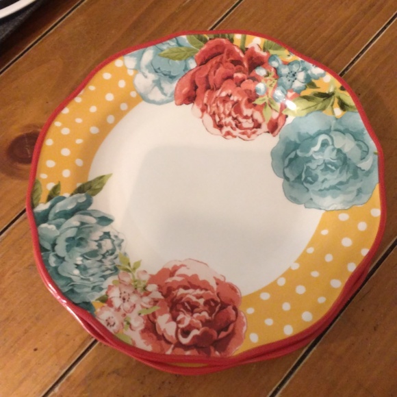 The Pioneer Woman Stoneware Dinner Plate - Blossom Jubilee/Yellow - Picture 3 of 6